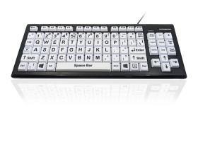 Klawiatura Upośledzenie wzroku przewodowa, kolor: Biały, USB, QWERTY (USA), Ceratech