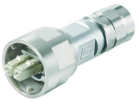 FO plug, LC, GOF/POF, multimode, ceramic, silver, 100007565