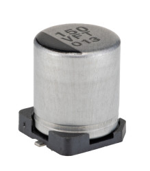 Aluminiowy kondensator elektrolityczny 150μF 35V dc SMD Panasonic roztaw: 1.8mm 6.3 (Dia.) x 7.7mm