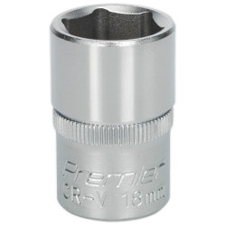 Sealey S1218 Walldrive Socket 18mm 1/2"sq Drive