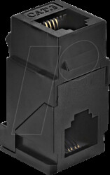 91379 Keystone module coupler, RJ14 socket to RJ14 socket, 90° angled,