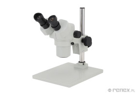 Mikroskop stereo ze statywem i oświetleniem LED - powiększenie 10x-44x