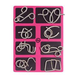 Puzzle Metalowe Typ C 8szt - Łamigłówki Z Drutu - Układanka Logiczna