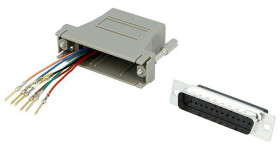 Adapter D-sub z typu D-Sub z 25 stykami na rodzaj Żeński z rodzaju Męski na typ RJ45