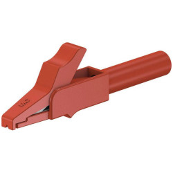 St&#xE4;ubli 240157-22 SAGK4-K safety terminal CAT II red slim brass serrated jaw