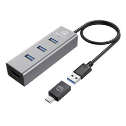 GrauGear G-HUB4-AC 4 port USB 3.0 hub with USB C connector black