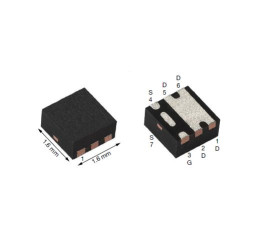 MOSFET N-kanałowy 30 A PowerPAK SC-75 6 V SMD
