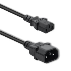Qoltec Kabel przedłużający zasilający IEC C13/C14 3x1.00mm² 3m
