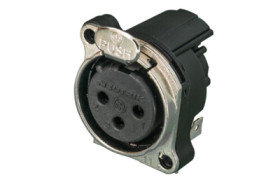 XLR-Chassis connector, female