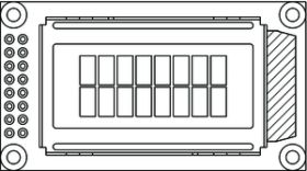 LCD-008N002A1 8 x 2 Character LCD