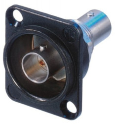 Coaxial adapter, 75 Ω, BNC socket to BNC socket, straight, NBB75DFGB