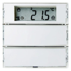 KNX Przycisk 2-krotny z regulatorem temperatury i wyświetlaczem do ramek białych i kremowych S.1/B.1/B.3/B.7 Glas 75662780