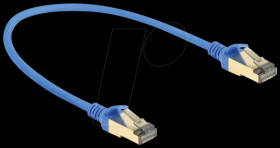 80331 Patch cable, Cat.8.1, F/FTP, Slim, 0.3 m, blue