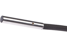 Czujnik indukcyjny fi4 dł: 27mm zabudowany Sn: 0,8mm 10-30V DC NPN NO złącze kablowe 2m IBR41104
