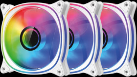 LC-CF-120-ARGB-KIT-W LC Power ARGB fan set of 3, 120 mm, white, with controller hub