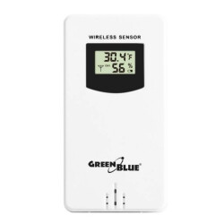 Bezprzewodowa stacja pogody z ładowarką bezprzewodową/indukcyjna GreenBlue, zegar, alarm, kalendarz, czujnik zewnętrzy, GB213