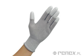 RĘKAWICZKI ESD Z WARSTWĄ ANTYPOŚLIZGOWĄ NA PALCACH, SZARE, ROZMIAR 2XL