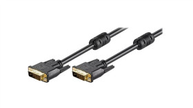 Dvimm241/5G Kabel Dvi-D (24+1) Wtyk,Z Obu Stron 5M Czarny