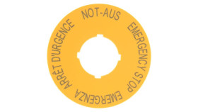 Tabliczka Opisowa Żółta Okrągła Fi60 Emergency Stop M22-Xbk1 216483