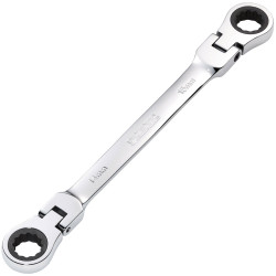 Draper 27747 HI-TORQ&#xAE; Flexi Head Double Ring Ratchet Spanner 14x15mm