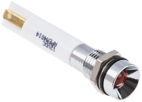 Lampka kontrolna do montażu panelowego 21.6 → 26.4V dc Pomarańczowy 6mm LED Chrom RS PRO