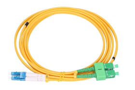 Patchcord Jednomodowy, Duplex, G657A, 3mm, 1m Extralink SC/APC-LC/UPC