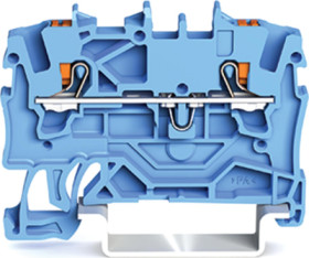 2-wire feed-through terminal, spring-clamp connection, 0.25-2.5 mm², 1 pole, 17.5 A, 8 kV, blue, 2201-1204