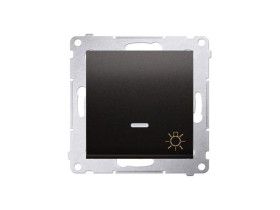 SIMON 54 Wyłącznik zwierny przycisk „światło” z podświetleniem LED (moduł) zaciski śrubowe antracyt DS1AL.01/48 KONTAKT SIMON