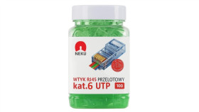 Wtyk Modularny Rj45 8P8c Kat.6 Nieekranowany Utp Uniwersalny Drut Linka...