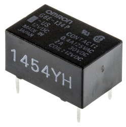 Przekaźnik mocy 12V dc SPDT Omron, montaż PCB 720Ω Otwór przezierny