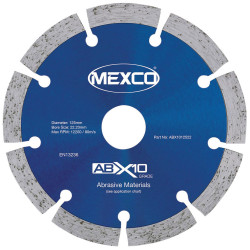 MEXCO ABX1012522 Abrasive Materials X10 Grade Diamond Blade 125 x 22.23mm