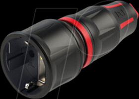 25710-sr TopTaurus2 safety contact coupling, type F - CEE 7/3, black/red