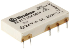 Przekaźnik mocy 48V dc SPDT Finder 170mW, montaż PCB 12300Ω Otwór przezierny