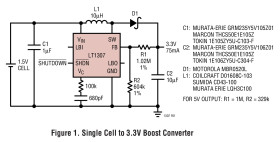 Single Cell Micropower 600kHz PWM DC/DC Converters