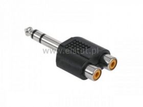 Jack 6,3 WT stereo 2xGN RCA nikiel