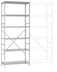 Manuflex RB2169 Moduł rozszerzający do regału 100 kg (S x W x G) 970 x 2500 x 300 mm stal cynkowany ocynkowany Podłoga m