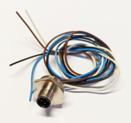 RSFM4/20/0,5M wtyk M12 przykręcany na panel 4 pin z przewodem