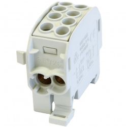 Blok rozdzielczy odgałęźny Al/Cu (max. 35mm2) na szynę TH35 szary SCB 35 SIMBLOCK SIMET