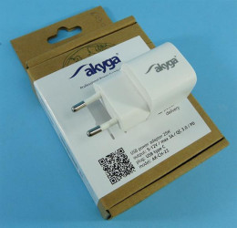 ŁAD.SAM.5V-12V/3,0A 1xGN.USB-C WH AKYGA