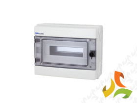 Rozdzielnica hermetyczna natynkowa 12 modułowa 1x12M drzwi transparentne 1000V DC IP65 RH-12 36.12 ELEKTRO-PLAST