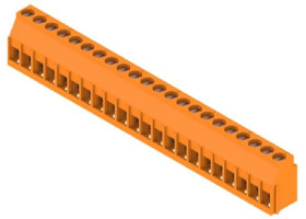 PCB terminal, 22 pole, pitch 5 mm, AWG 26-12, 20 A, screw connection, orange, 1251410000