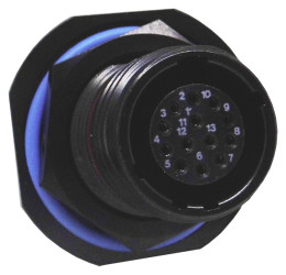 Złącze 13-pinowe Żeński Amphenol Limited Żeński Montaż na panelu MIL-DTL-38999 rozmiar 11