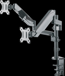 461597 Table mount for 2 monitors, 17" - 32", gas pressure spring