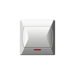 Łącznik pojedynczy podświetlany ŁP-1AS/00 biały AKCENT Ospel