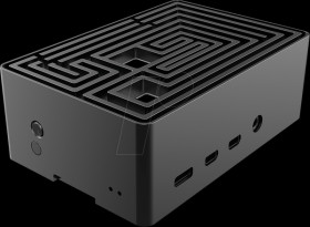 A-RA10-M1B Housing for Raspberry Pi 4B, aluminum, black