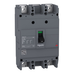 Wyłącznik kompaktowy MCCB, Typ D, 2-biegunowy, 125A, 550V, 250V, Stałe, Schneider Electric, EZC250H