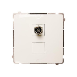 Gniazdo antenowe pojedyncze białe BMAF1.01/11 Kontakt-Simon Basic