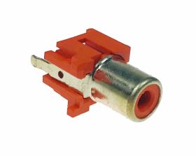 Gniazdo RCA do druku pionowe - pomarańczowe