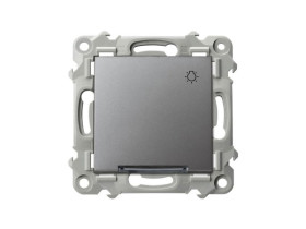 SZAFIR Wyłącznik zwierny "światło" z podświetleniem niebieskim szary mat ŁP-5ZS/m/70 OSPEL