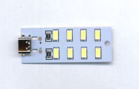 MINIATUROWA LAMPKA USB-C 8 LED SUPERJASNA (LEDUSB-PL8)
